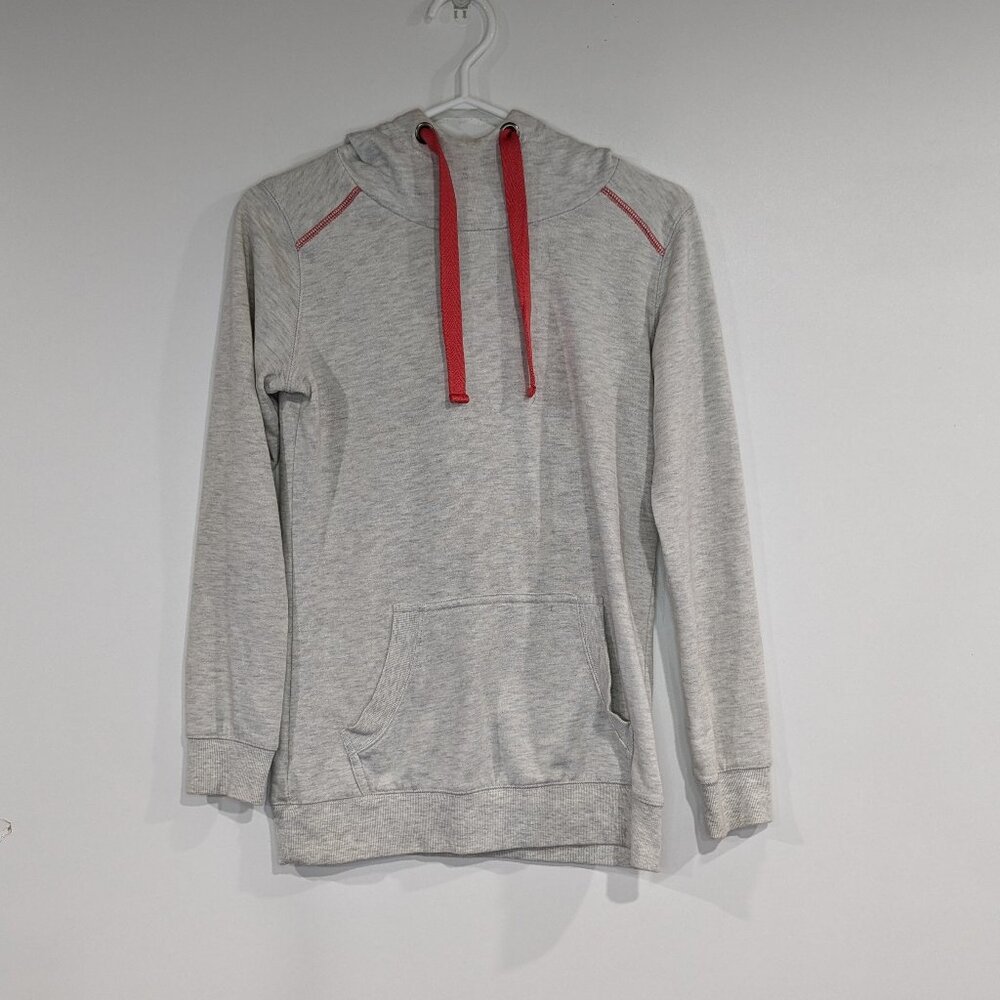 *3/$10* JO&CO Jeans Hoodie Hooded Sweatshirt Heathered Grey Pink Size Medium